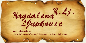 Magdalena LJupković vizit kartica